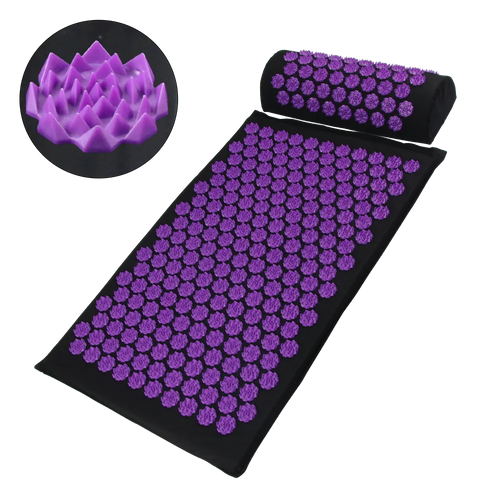 NIOLOV Acupressure Yoga Mat and Pillow Set for back, neck and muscle tension relief