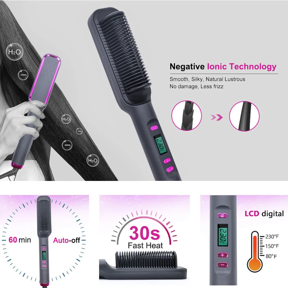 Electric Hair Straightener Comb